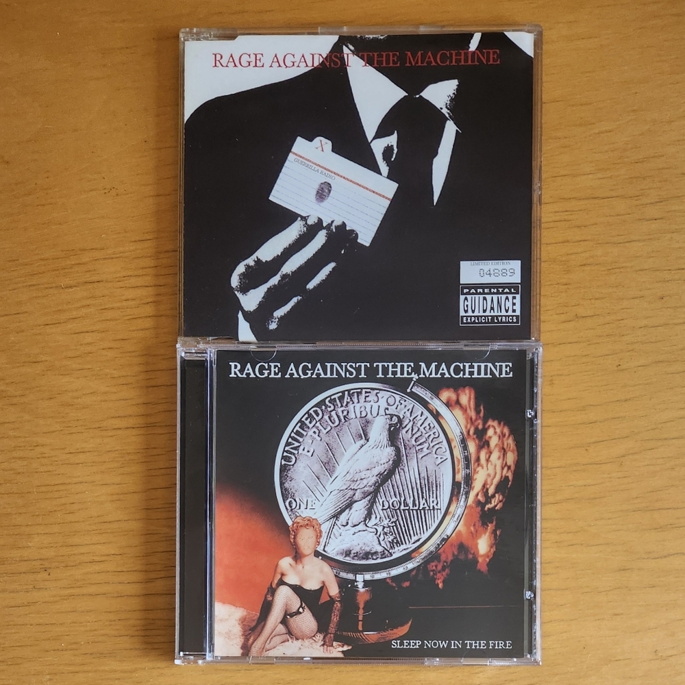 Rage Against The Machine "Guerrilla Radio", "Sleep Now In The Fire" 90s 00s CDs